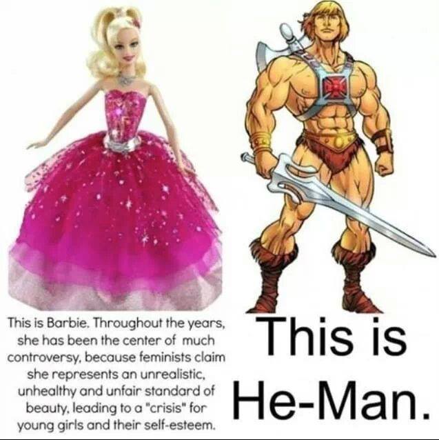 Image result for barbie he man feminism